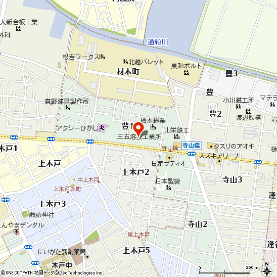 ブリヂストンタイヤサービス東日本(株)　タイヤセンター新潟店付近の地図